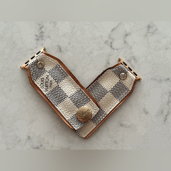 Spark*l Bands Louis Vuitton Damier Azur Bow Band, XS, Apple Watch Band 38/40mm - Picture 9 of 15